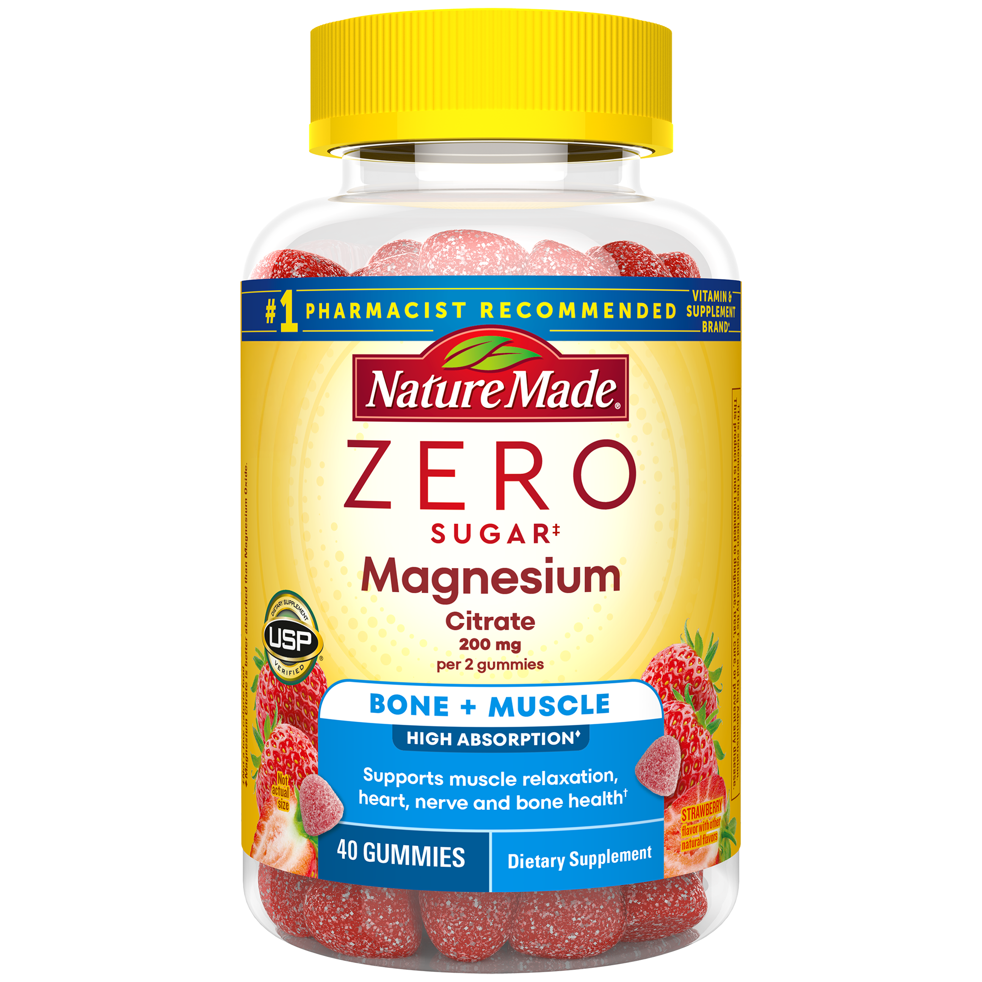 Zero Sugar‡ Magnesium Citrate Gummies 200 Mg Per Serving
