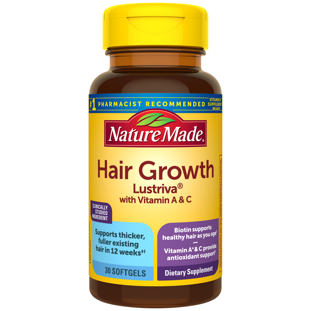 Hair Growth Lustriva® with Vitamin A & C Softgels