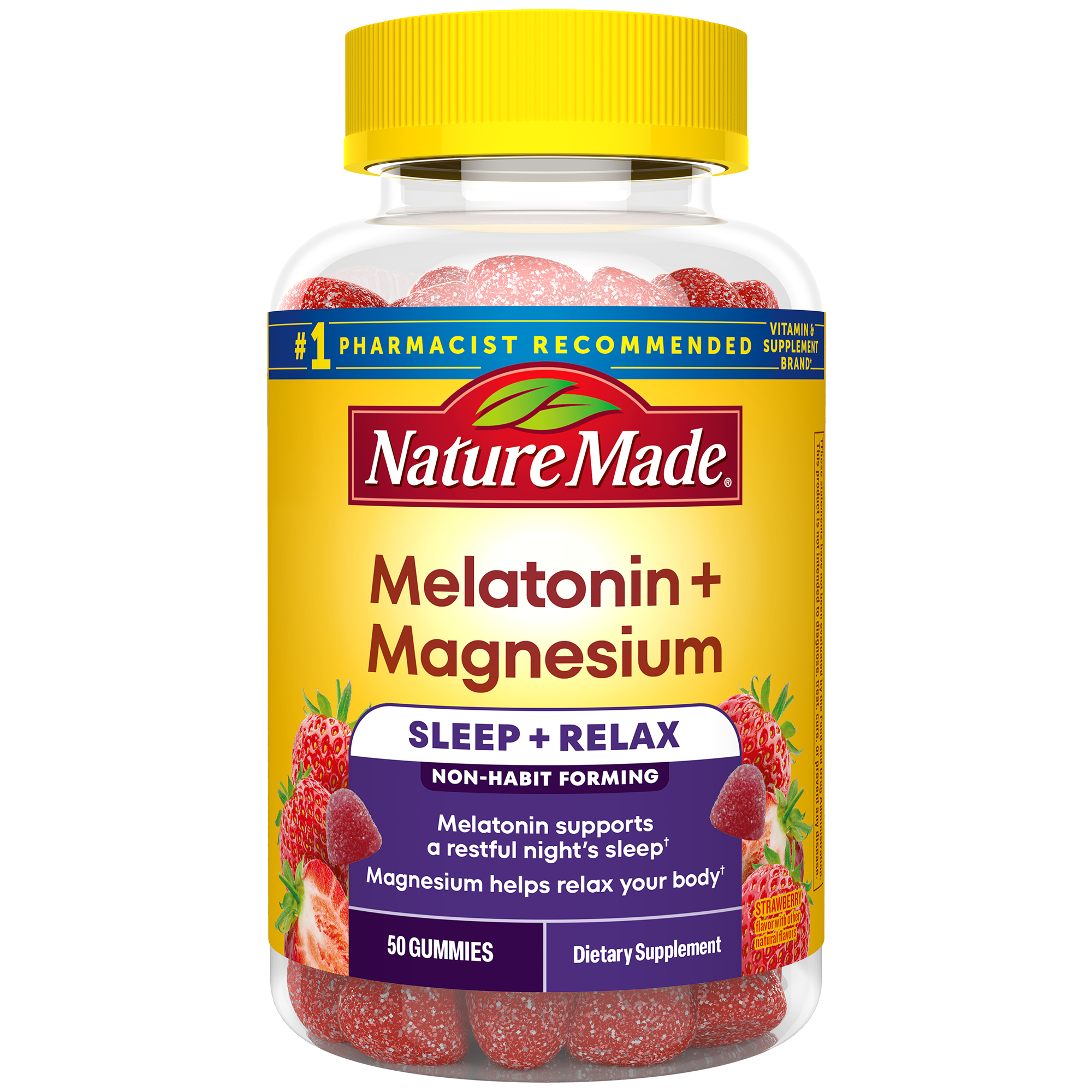 Melatonin 3 mg + Magnesium 100 mg Sleep and Relax Gummies