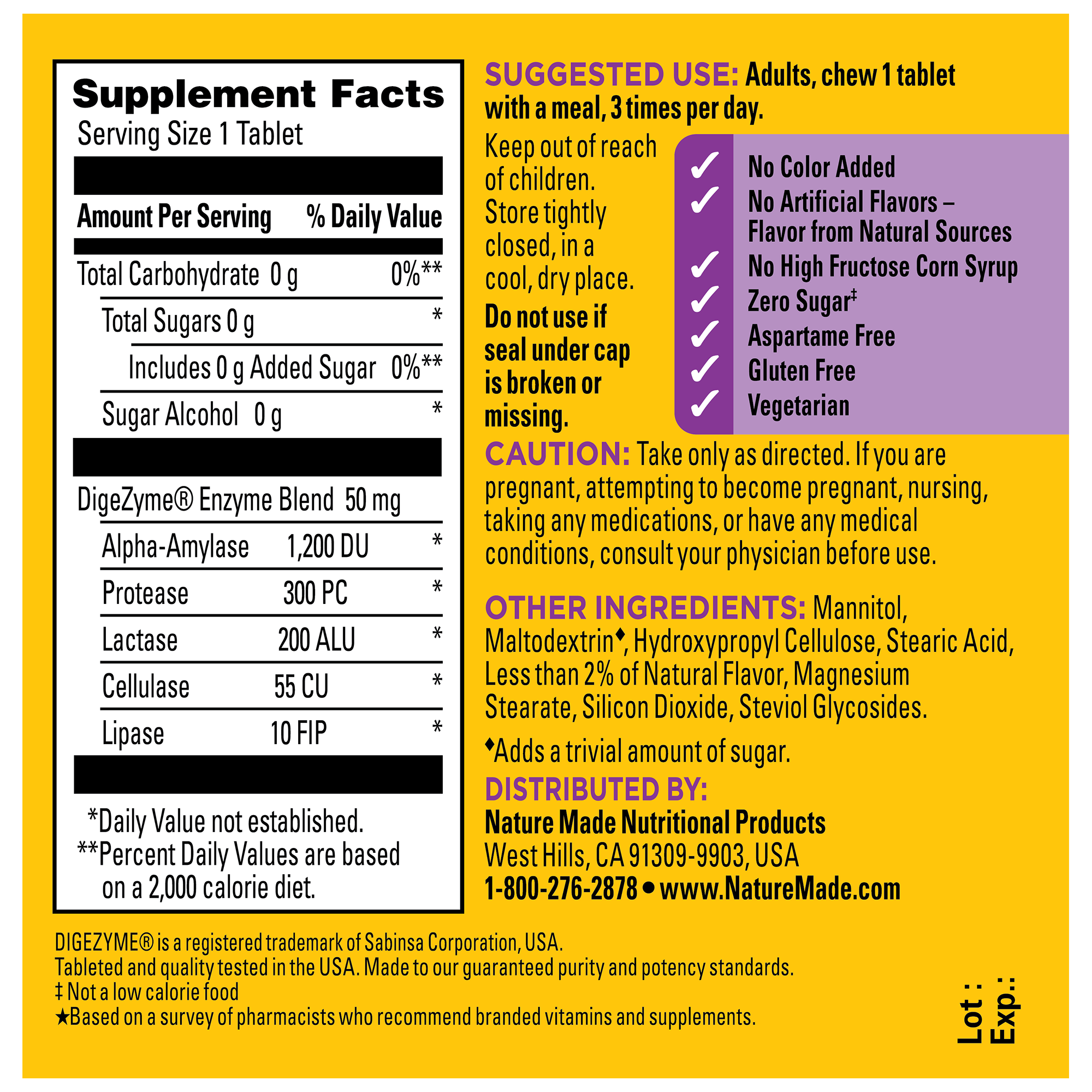 Digestive Enzymes 5-in-1 Blend Chewable Tablets