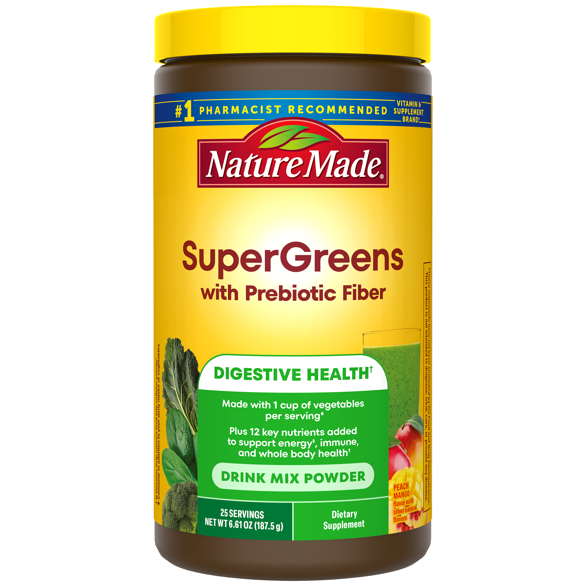 SuperGreens with Prebiotic Fiber Powder Drink Mix