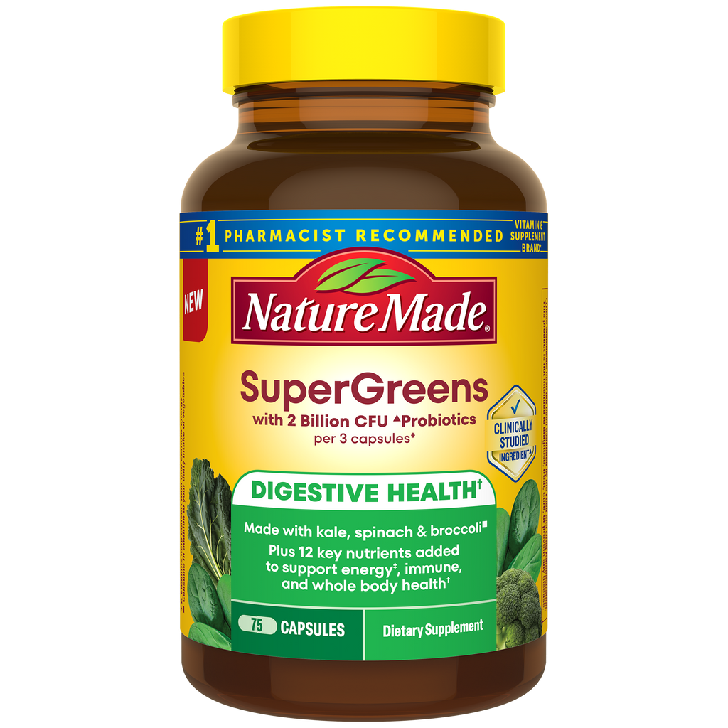 SuperGreens with 2 Billion CFU◆ Probiotics Capsules