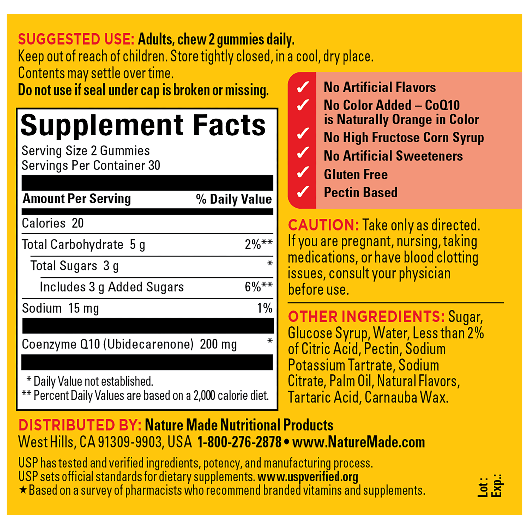 CoQ10 Gummies 200 mg Per Serving
