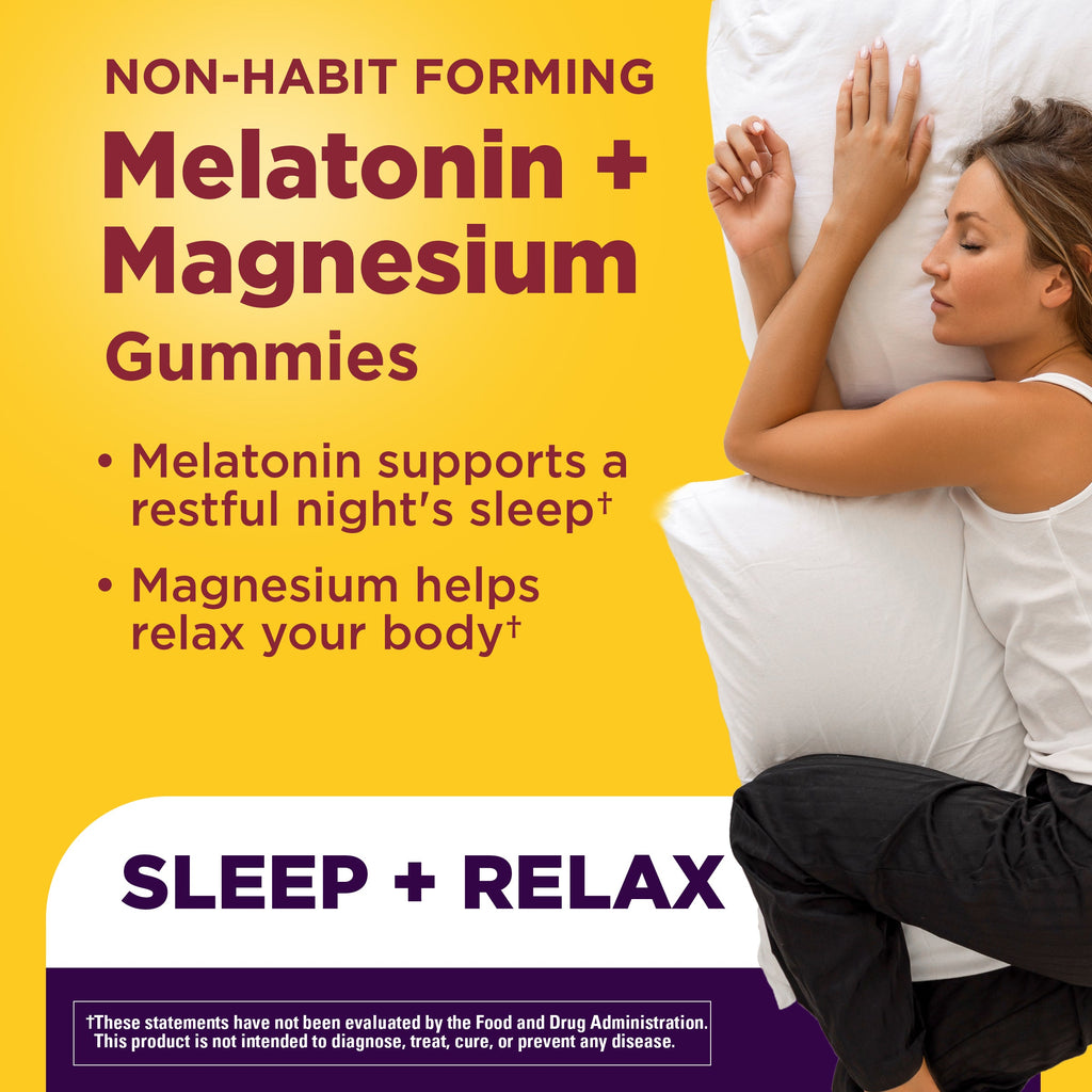 Melatonin 3 mg + Magnesium 100 mg Sleep and Relax Gummies