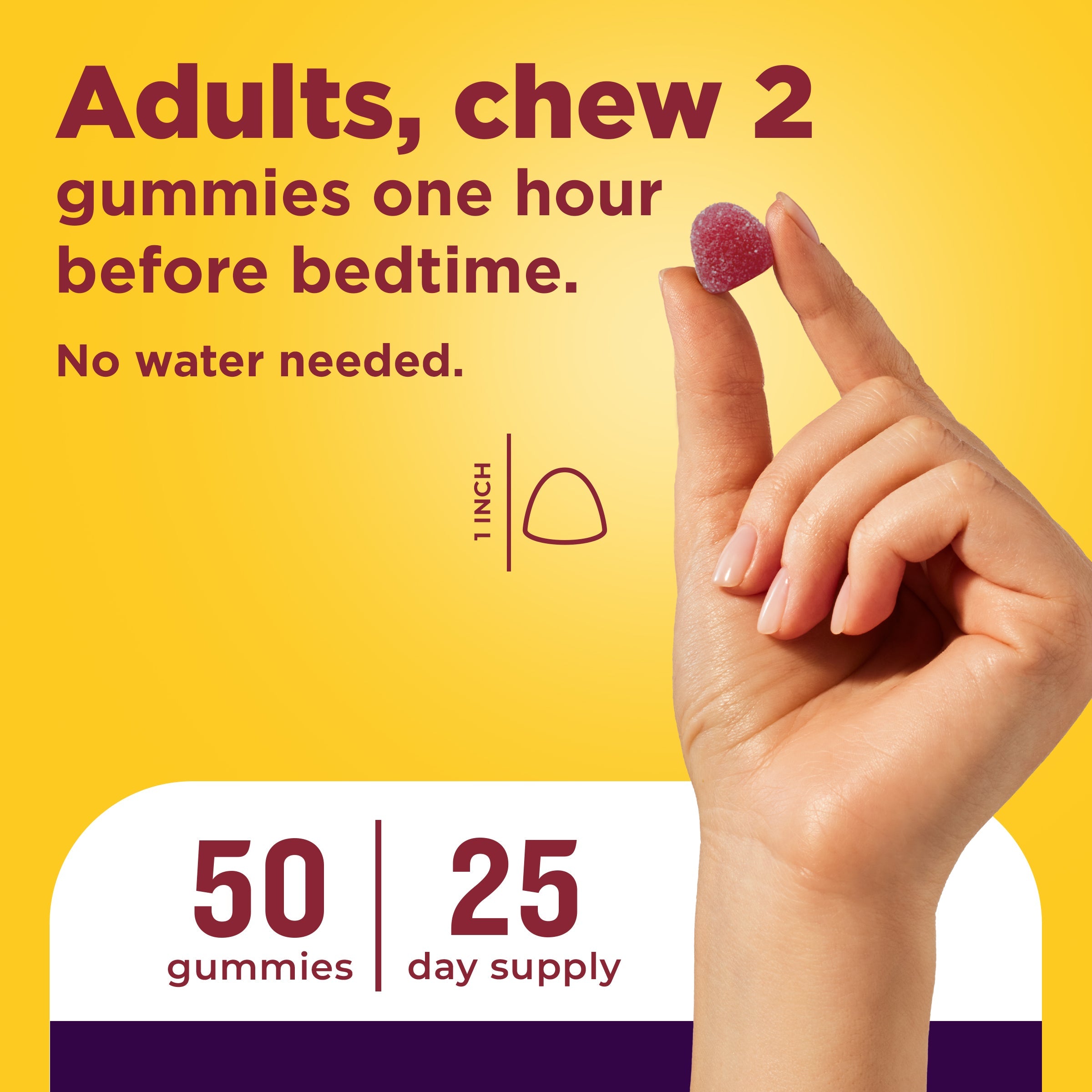 Melatonin 3 mg + Magnesium 100 mg Sleep and Relax Gummies