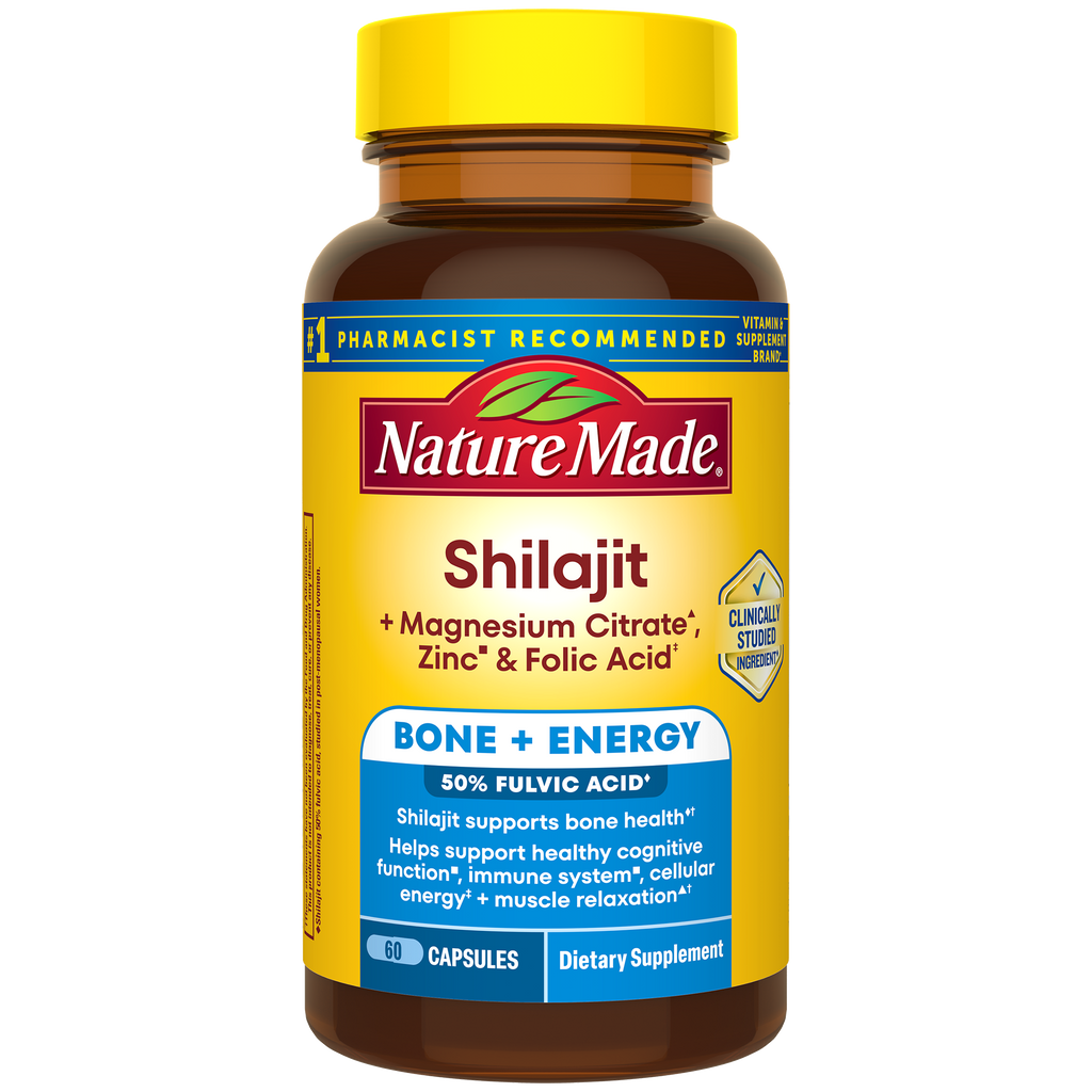 Shilajit + Magnesium Citrate, Zinc & Folic Acid Capsules